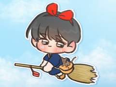 유실 키키 우진 키링 도안 공유