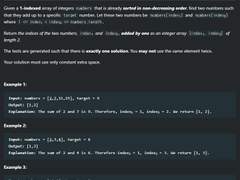 [2022.06.09] 167. Two Sum II - Input Array Is Sorted