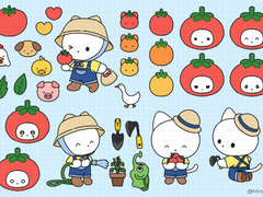 굿노트 토마토 농장 테마 스티커