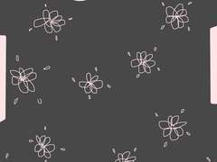 지그재그 꽃무늬 원피스