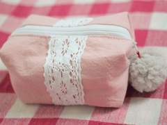 핸드메이드 캐러멜 파우치