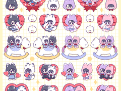 폼폼중독 굿노트/노트쉘프 스티커