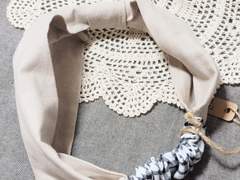 핸드메이드 린넨 헤어밴드