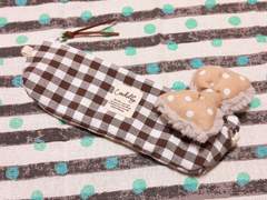 핸드메이드 체크 필통