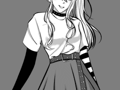 자만 흑백 낙서 커미션