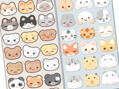 무료/ 아코 동물친구 스티커ㅣ 굿노트용