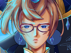 [쿠키런/팬아트] 블루파이맛 쿠키 의인화