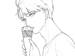 월드콘 먹는 건엽이 투명화 파일