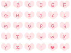 [굿노트 스티커] 하트 손글씨 영어 대문자/소문자