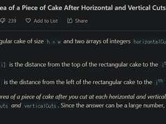 [2022.07.02] 1465. Maximum Area of a Piece of Cake After Horizontal and Vertical Cuts
