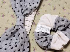 핸드메이드 헤어밴드와 스크런치