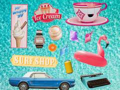 [굿노트 스티커] 여름 레트로 하이틴