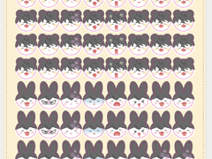 곰유현 토끼유진 표정 스티커 이미지