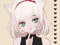 숲 속에 하얀 고양이