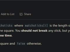 [2022.07.12] 473. Matchsticks to Square