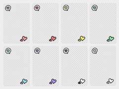 [무료나눔] 하트 투명 프레임 포카 도안 공유