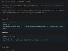 [2022.07.17] 629. K Inverse Pairs Array