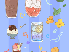 첫 번째 여름 스티커 _ 굿노트 스티커🧡