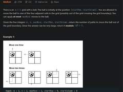 [2022.07.16] 576. Out of Boundary Paths