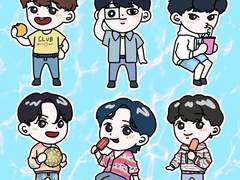 스크림 뮤비 의상 일러스트 배포