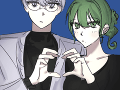 셀프사진관에서손하트하고있다!