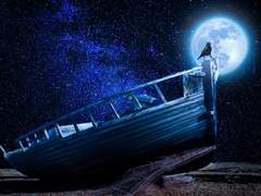 아득한 어둠이 내린 바다는,