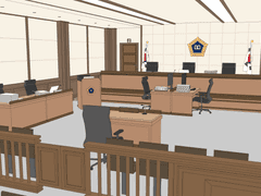 법정 내부 스케치업