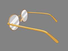 [클립 스튜디오 소재] 동그란 안경 소재.