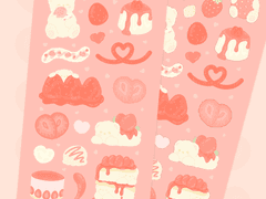 Strawberry Cheesecake / 굿노트 스티커