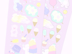 Cotton Candy & Ice Cream / 굿노트 스티커