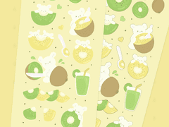 Fresh Kiwi / 굿노트 스티커