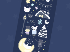 Winter Night / 굿노트 다꾸 스티커