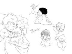 아기가 아직도 어려운 큰 형