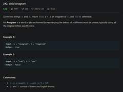 [2022.07.28] 242. Valid Anagram