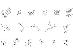 우주 낙서 브러쉬 배포