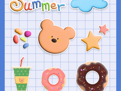 귀여운 곰돌이네 도넛 가게 스티커 _ 굿노트 스티커🍩