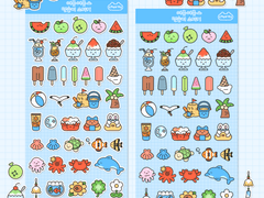 [ goodnote sticker ] 여름여름 먼슬리 스티커
