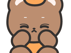 곰돌이 스티커 도안 공유