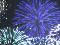 푸른 섬광이 일었다.