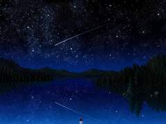 밤하늘의 빛나는 유리조각