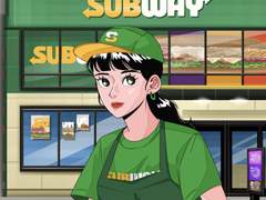 서브웨이 알바생 일러스트