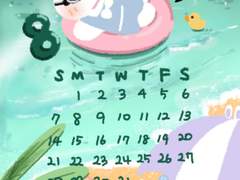 아이린 8월 달력 잠금화면&배경화면