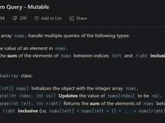 [2022.07.31] 307. Range Sum Query - Mutable