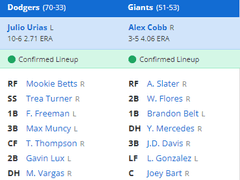 8/4 (목) MLB 조합 추천