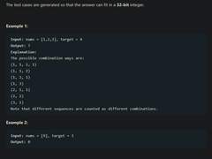 [2022.08.05] 377. Combination Sum IV