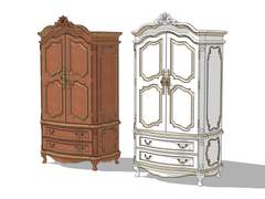 [스케치업 배경 소재] 엔틱 옷장