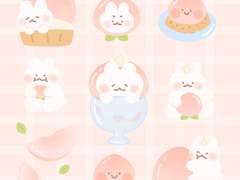 [굿노트 스티커] 말랑말랑 복숭아 스티커🍑