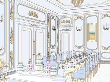 [웹툰 스케치업] 밝은 다이닝룸