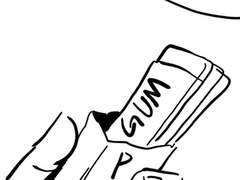 풍선껌 부는 만화