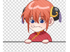 [유료 도안] 은혼 카구라 투명 예절 포카 도안